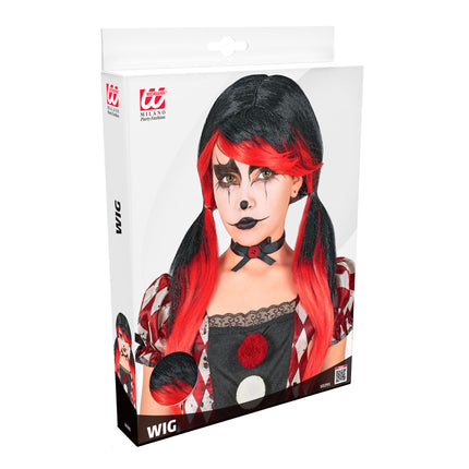 Peluca de Halloween de payaso de terror