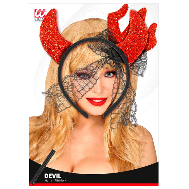 Juego de accesorios Diablo Diadema y Horquilla 2 piezas