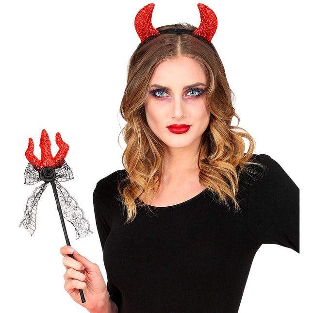 Juego de accesorios Diablo Diadema y Horquilla 2 piezas