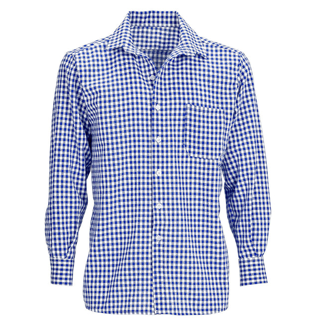 Camisa Oktoberfest Azul Blanco Hombre
