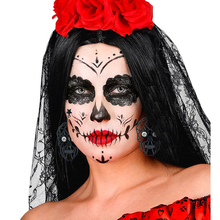 Pendientes de Halloween con esqueletos