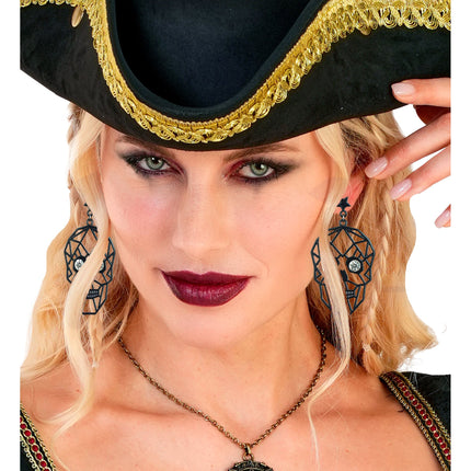 Pendientes de Halloween con esqueletos