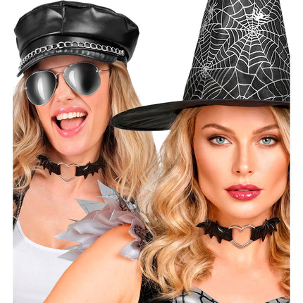 Gargantilla de Halloween con murciélagos