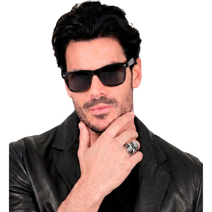 Anillo de Halloween con calavera brillante