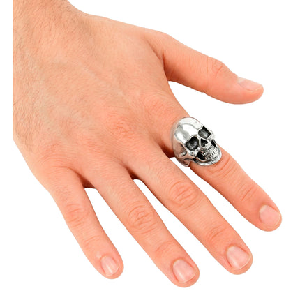 Anillo de Halloween con calavera brillante