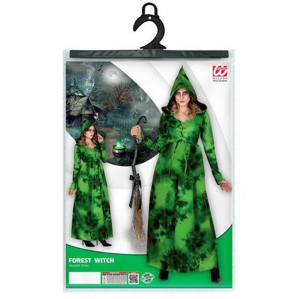 Vestido de Halloween Bruja del Bosque Verde