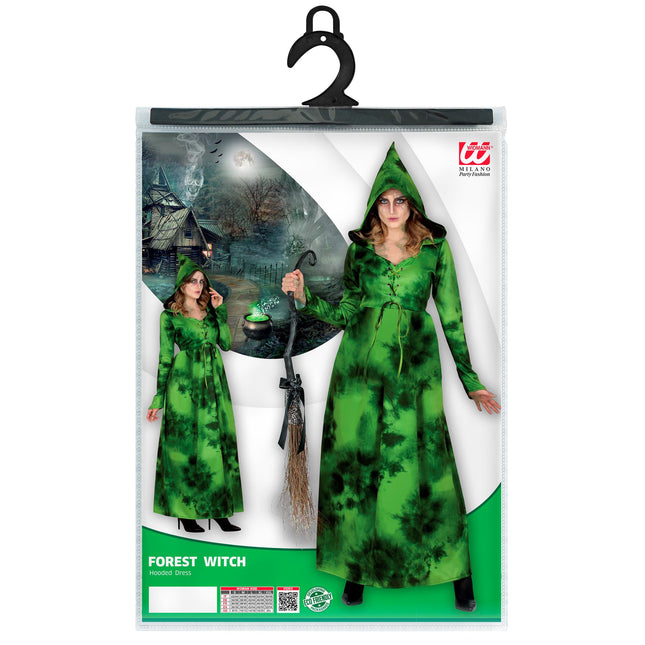 Vestido de Halloween Bruja del Bosque Verde
