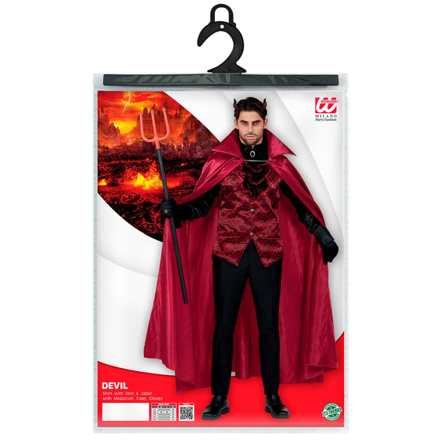 Disfraz de Halloween Negro Rojo Diablo para Hombre