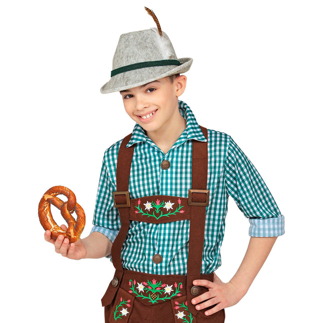 FEDORA BÁVARO NIÑO, CON PLUMA