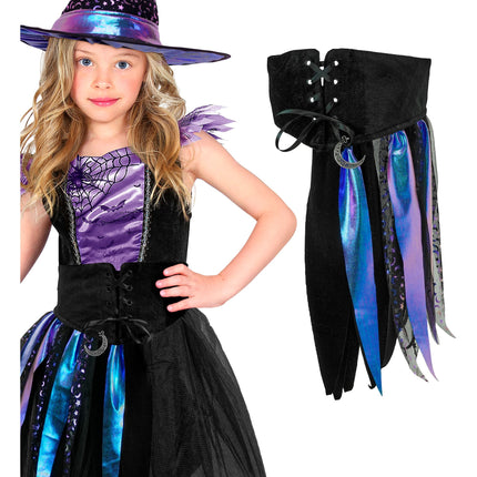 Cinturón de Halloween para niños con estrellas y luna