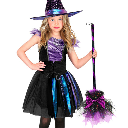 Escoba de bruja de Halloween, 85 cm