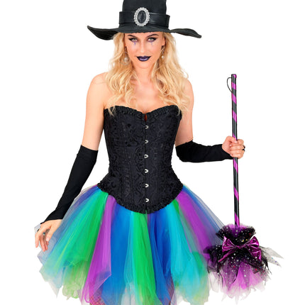 Escoba de bruja de Halloween, 85 cm