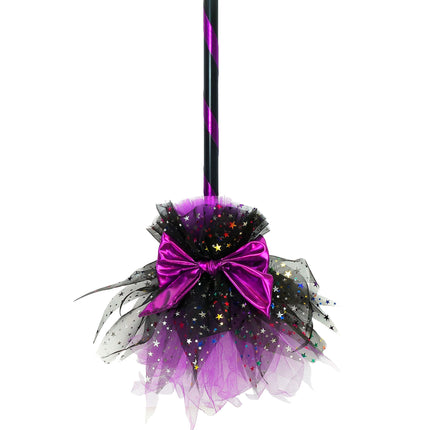 Escoba de bruja de Halloween, 85 cm