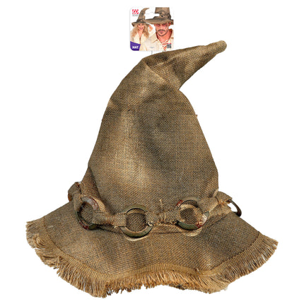 Sombrero de bruja de Halloween marrón