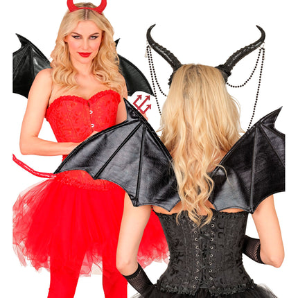 Alas de murciélago para Halloween, 84 cm
