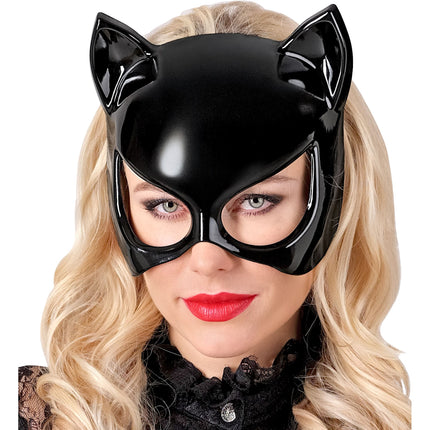 Máscara de Halloween de gato negro