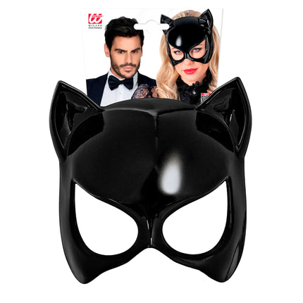 Máscara de Halloween de gato negro