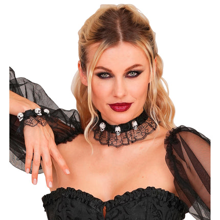 Conjunto de joyas de Halloween: gargantilla y pulsera