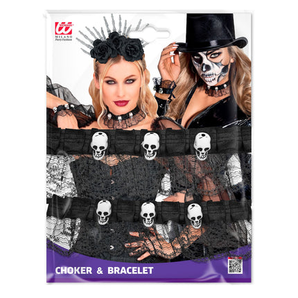 Conjunto de joyas de Halloween: gargantilla y pulsera