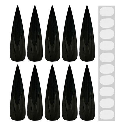 Pegatinas para uñas de Halloween, negras, 10 unidades