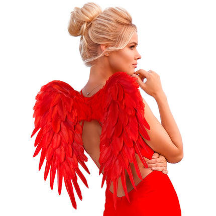 Plumas Alas Rojas 50cm