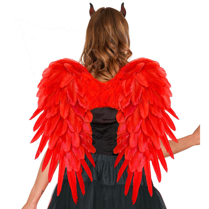 Plumas Alas Rojas 50cm