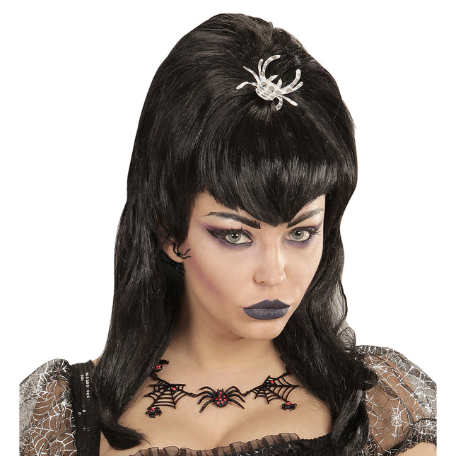 Pendientes de Halloween Arañas negras