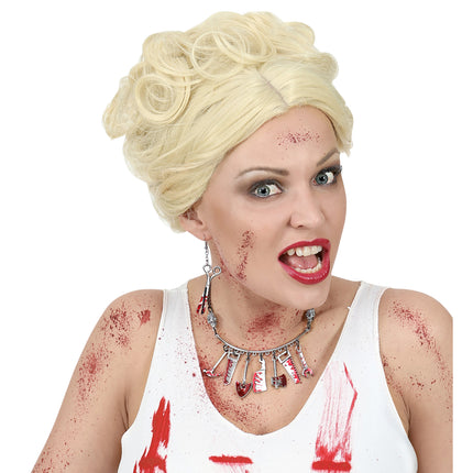 Pendientes de Halloween Tijeras con sangre
