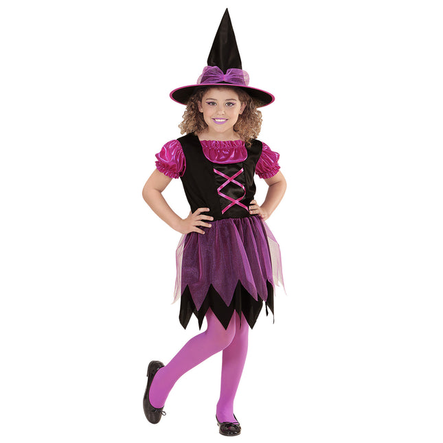 Disfraz Halloween Bruja Rosa Niña