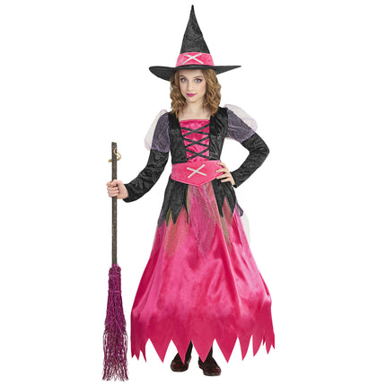 Disfraz Halloween Negro Rosa Niña