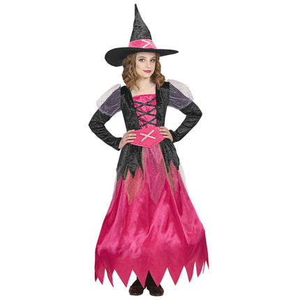 Disfraz Halloween Negro Rosa Niña