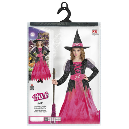 Disfraz Halloween Negro Rosa Niña
