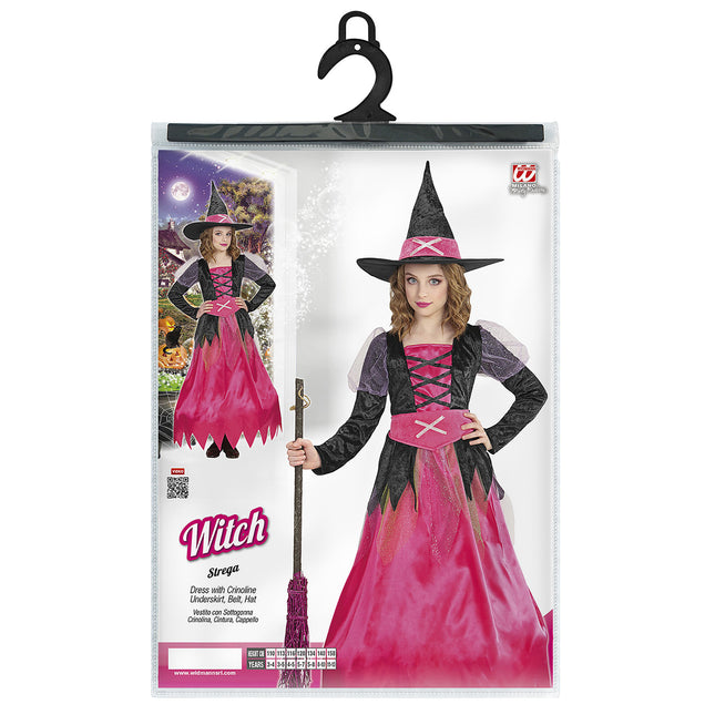 Disfraz Halloween Negro Rosa Niña