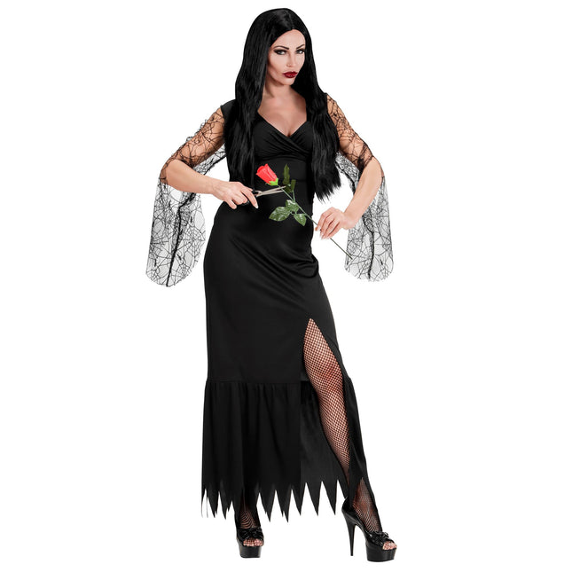 Disfraz de Halloween Vestido Largo Negro de Mujer