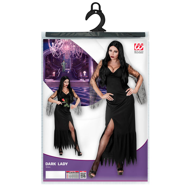 Disfraz de Halloween Vestido Largo Negro de Mujer