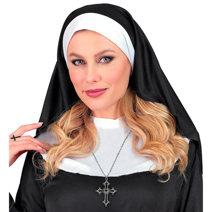 Collar de Halloween con cruz y piedras preciosas