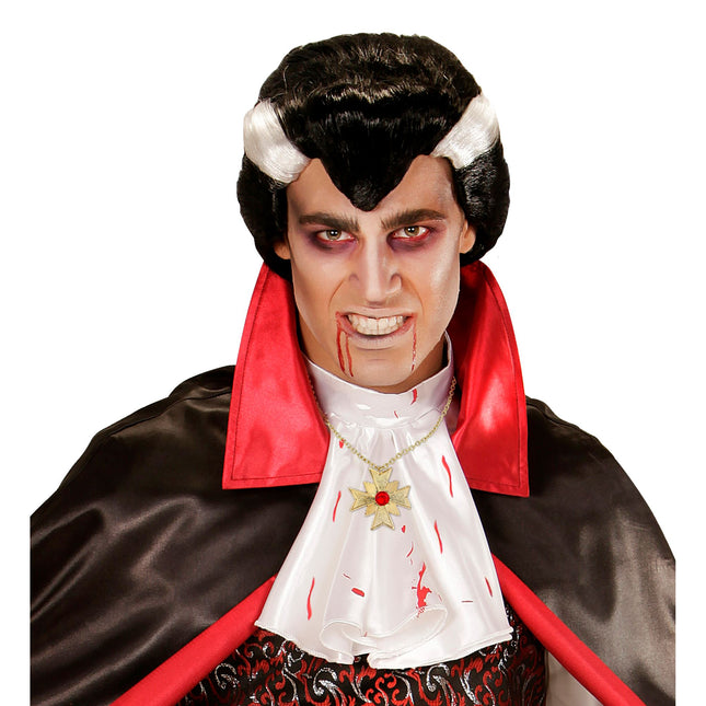 Collar de Halloween de Oro con Piedra Roja