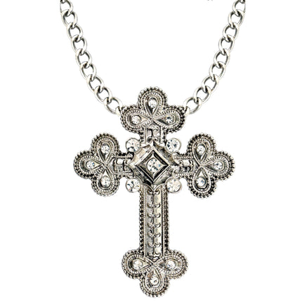 Collar de Halloween Piedras Cruzadas de Plata