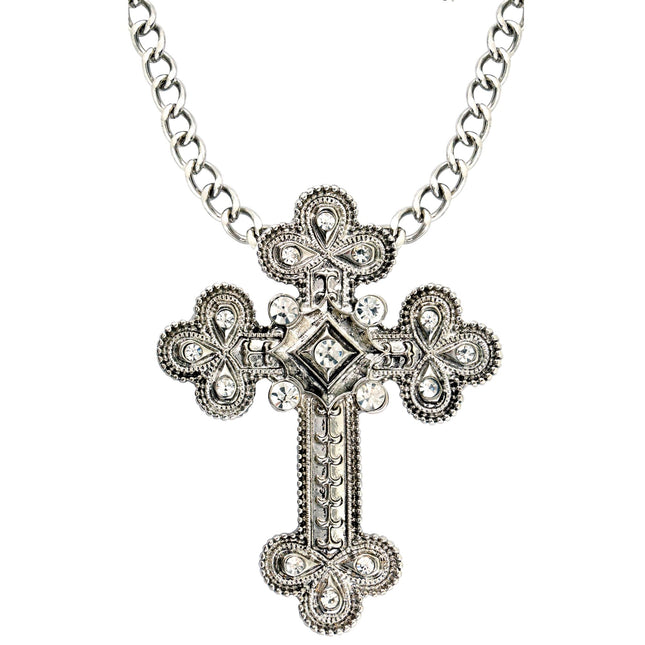 Collar de Halloween Piedras Cruzadas de Plata