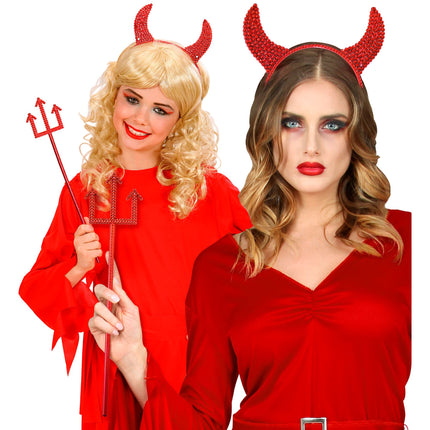 Set de accesorios de Halloween Rojo 2 piezas