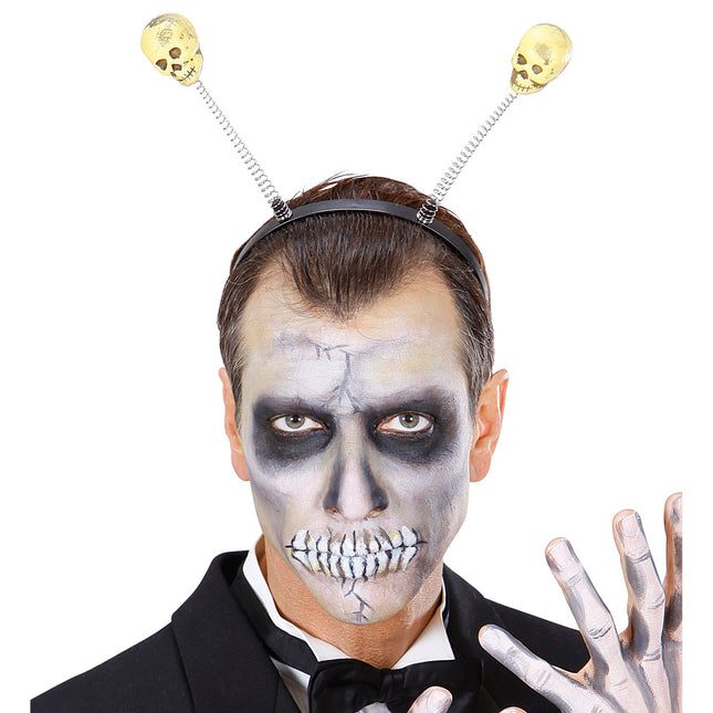 Diadema Halloween Calaveras Blancas