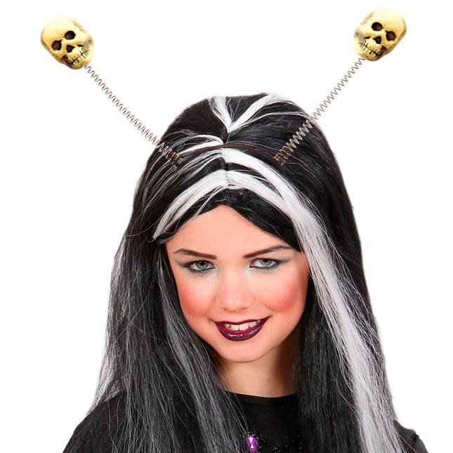 Diadema Halloween Calaveras Blancas
