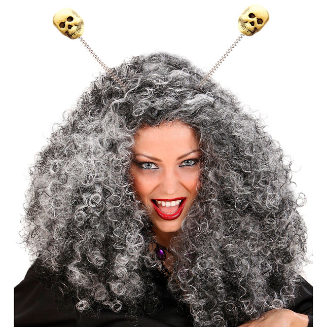 Diadema Halloween Calaveras Blancas