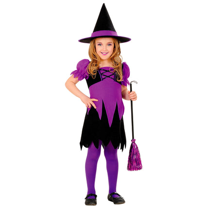 Disfraz de Bruja de Halloween Morado Infantil