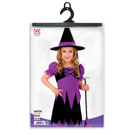 Disfraz de Bruja de Halloween Morado Infantil