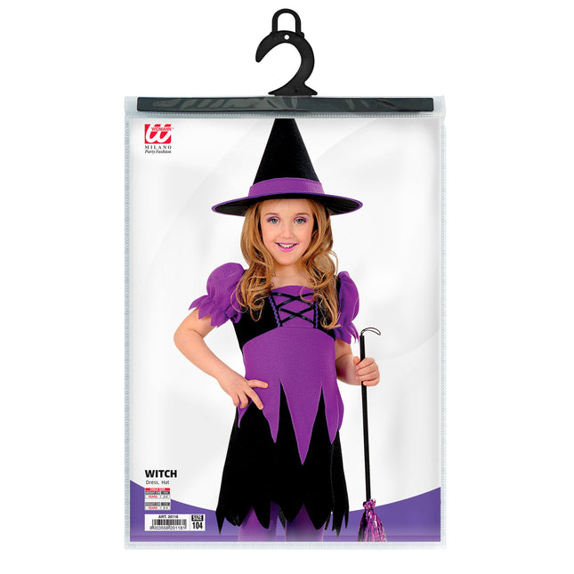 Disfraz de Bruja de Halloween Morado Infantil