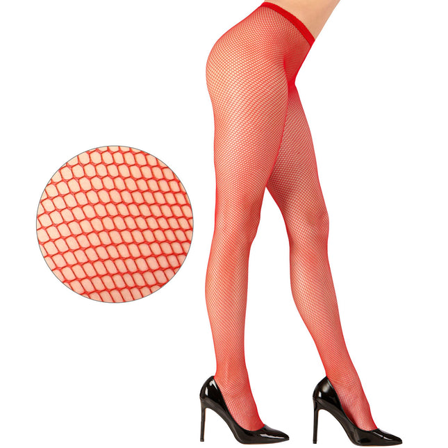 Panty Rojo Agujero de Red