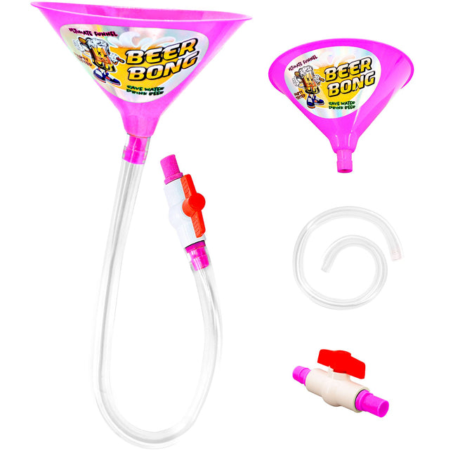 JUEGO DEL EMBUDO DE CERVEZA ROSA