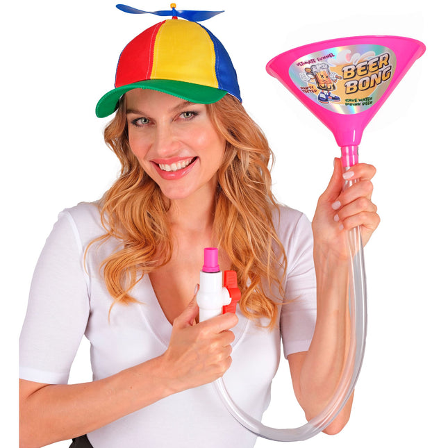 JUEGO DEL EMBUDO DE CERVEZA ROSA