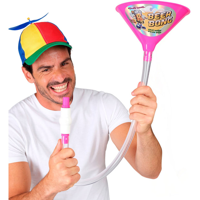 JUEGO DEL EMBUDO DE CERVEZA ROSA
